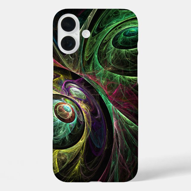 Funda iPhone 16 Plus Ojo a ojo Resumen arte (Reverso )