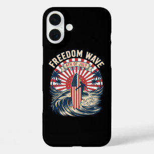 Funda iPhone 16 Plus Ola de la Libertad 4 de Julio