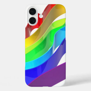 Funda iPhone 16 Plus Ondas arco iris