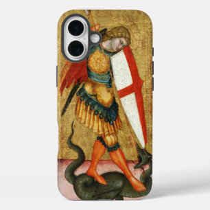 Funda iPhone 16 Plus Oración St. Michael Archangel y Dragon Sienese