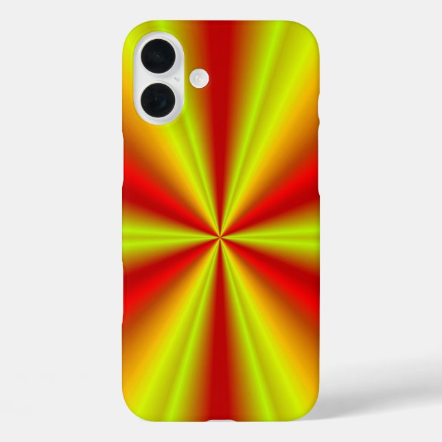 Funda iPhone 16 Plus Oro Amarillo Arcoíris Rojo (Reverso )