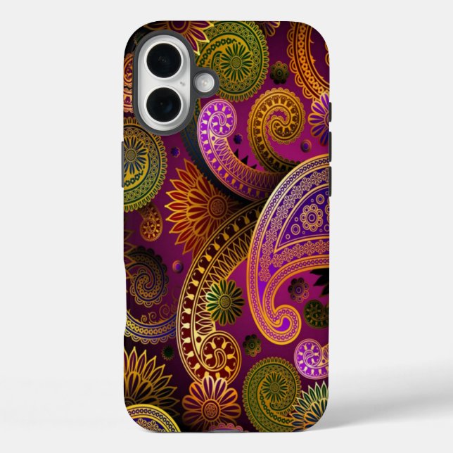 Funda iPhone 16 Plus Paisley Purple (Reverso )