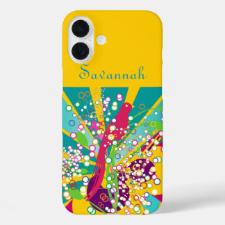Funda iPhone 16 Plus Pájaro Trendy Y Moderno De Trague Rosado