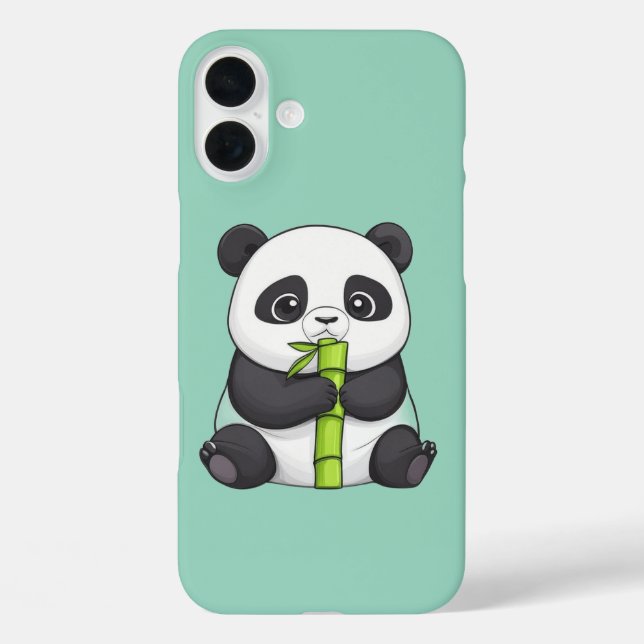 Funda iPhone 16 Plus  Panda and Its Bamboo (Reverso )