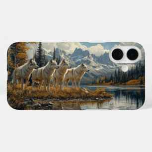 Funda iPhone 16 Plus Paquete Wolf junto al lago