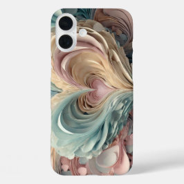 Funda iPhone 16 Plus Pastel de corazones al estilo de papel cortado