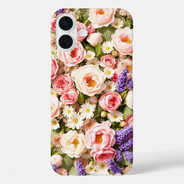 Funda iPhone 16 Plus Pastel Wildflowers (Reverso )