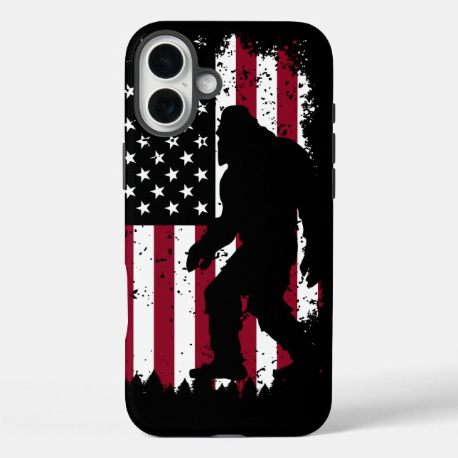 Funda iPhone 16 Plus Patriotic Bigfoot   (Reverso )