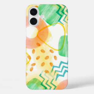 Funda iPhone 16 Plus Patrón de acuarela linda pintura abstracta
