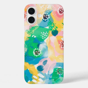 Funda iPhone 16 Plus Patrón de acuarela vivo y lindo de pintura abstrac
