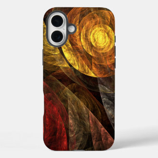 Funda iPhone 16 Plus Patrón de Arte Abstracto Floral Moderno de Flor So
