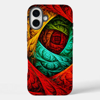 Funda iPhone 16 Plus Patrón de arte colorido artístico moderno abstract