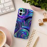 Patrón de arte espiral rosa morado azul turquesa d