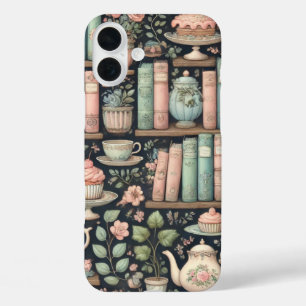Funda iPhone 16 Plus patrón de biblioteca