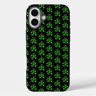 Funda iPhone 16 Plus Patrón de Calavera y Huesos Cruzados