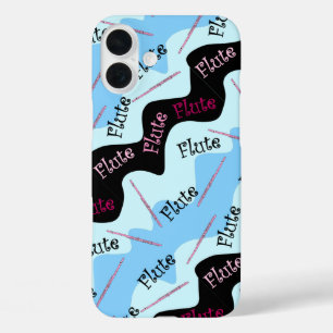 Funda iPhone 16 Plus Patrón de flauta rosada