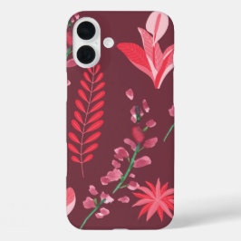 Funda iPhone 16 Plus Patrón de flores