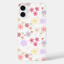Funda iPhone 16 Plus Patrón de flores simple