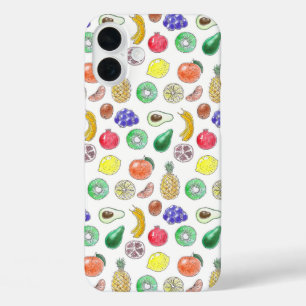 Funda iPhone 16 Plus Patrón de frutas
