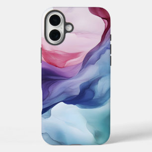 Funda iPhone 16 Plus Patrón de giro de humo del arcoiris