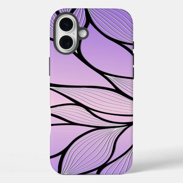 Funda iPhone 16 Plus Patrón de licencia creativa púrpura perlina (Reverso )