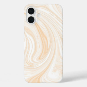 Funda iPhone 16 Plus Patrón de mármol blanco elegante