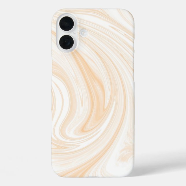 Funda iPhone 16 Plus Patrón de mármol blanco elegante (Reverso )