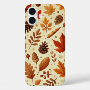 Funda iPhone 16 Plus Patrón de Otoño Elegante