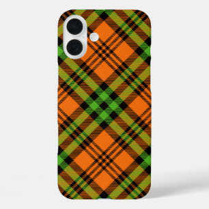 Funda iPhone 16 Plus PATRÓN DE REPRODUCCIÓN DE HALLOWEEN naranja Y VERD
