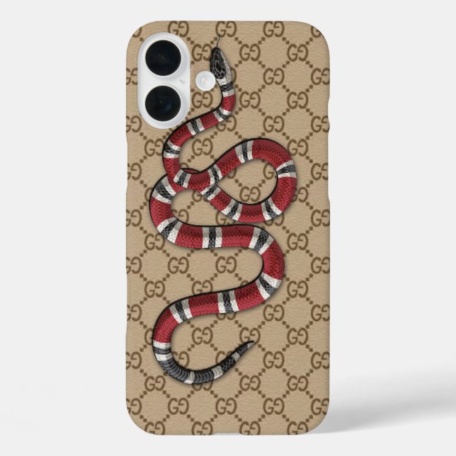 Funda iPhone 16 Plus Patrón de serpiente (Reverso )