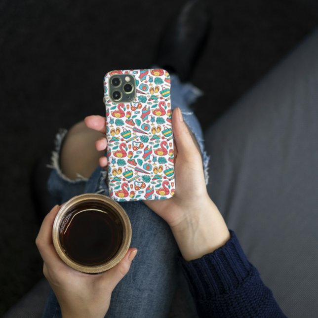 Funda iPhone 16 Plus Patrón de verano tropical de flamenco (Subido por el creador)