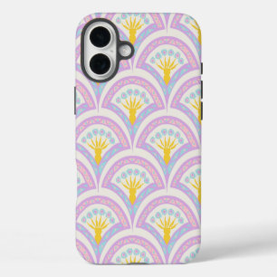 Funda iPhone 16 Plus Patrón de vieira pastel