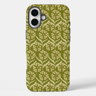 Funda iPhone 16 Plus Patrón floral moderno: flores umbela blancas