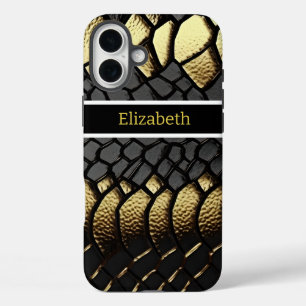 Funda iPhone 16 Plus Patrón intrincado de la piel de una serpiente