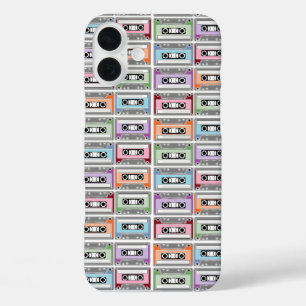 Funda iPhone 16 Plus Patrón Pastel retro de cintas