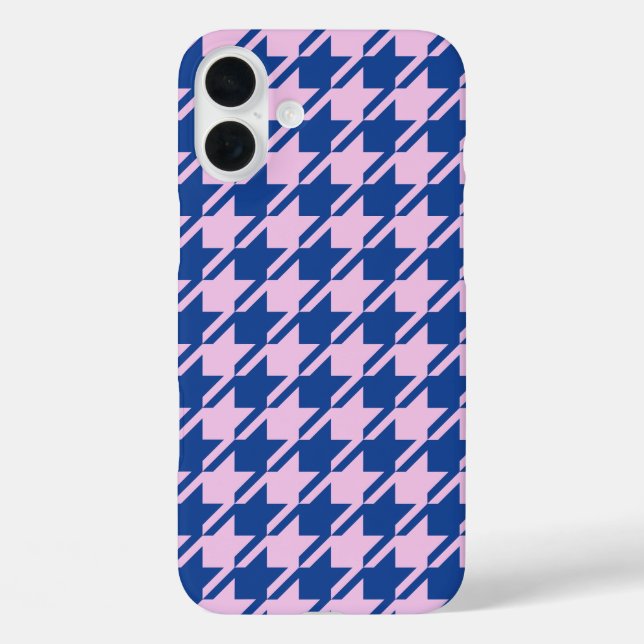 Funda iPhone 16 Plus Patrón rosa y azul de Houndstap (Reverso )