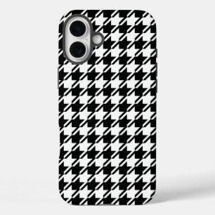 Funda iPhone 16 Plus Patrón Rpt de Houndstoth BW