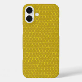 Funda iPhone 16 Plus Patronato De Honeycomb Amarillo