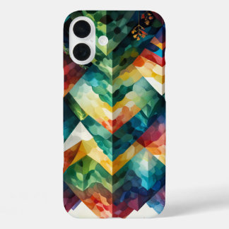 Funda iPhone 16 Plus Patrones bohemios de moda con tonos de tierra