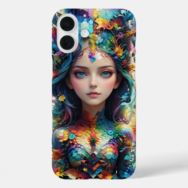 Funda iPhone 16 Plus Patrones geométricos chicas (Reverso )