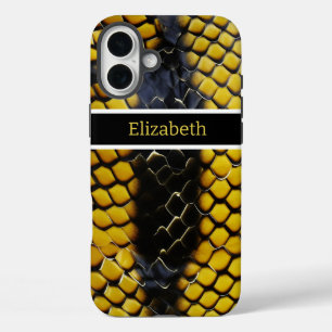 Funda iPhone 16 Plus Patrones vibrantes de una serpiente venenosa