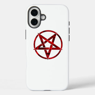 Funda iPhone 16 Plus Pentagrama del Diablo Rojo