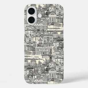 Funda iPhone 16 Plus Penzance toile perla negra