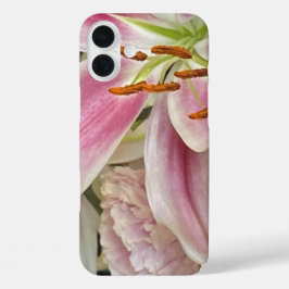 Funda iPhone 16 Plus Peony & Pink :estuche LIly Iphone