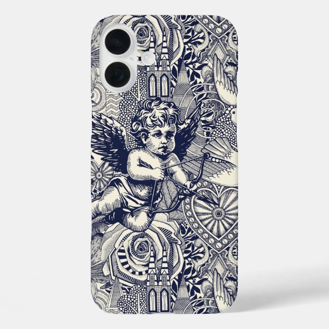 Funda iPhone 16 Plus perla azul marino de máxima capitalización valenti (Reverso )