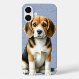 FUNDA iPhone 16 PLUS PERRO ADORABLE DE COLOR TRI