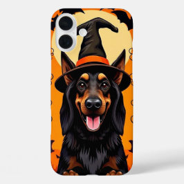 Funda iPhone 16 Plus Perro de Halloween