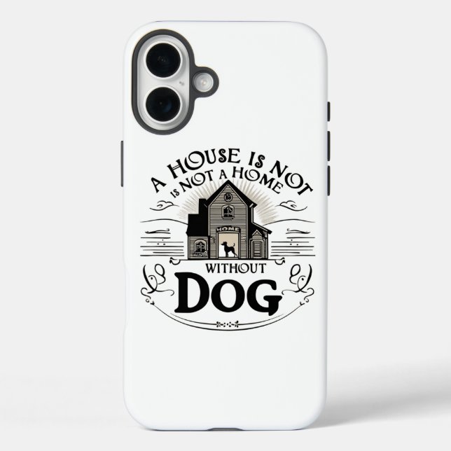 Funda iPhone 16 Plus Perros Casas Completas (Reverso )