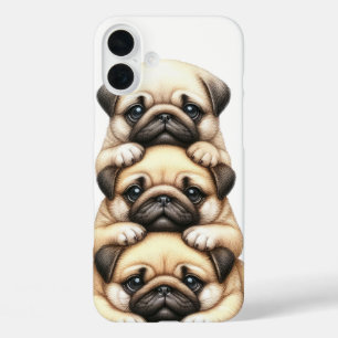FUNDA iPhone 16 PLUS PERROS DE CACHORA ADORABLE