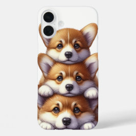 FUNDA iPhone 16 PLUS PERROS DE CACHORA ADORABLE